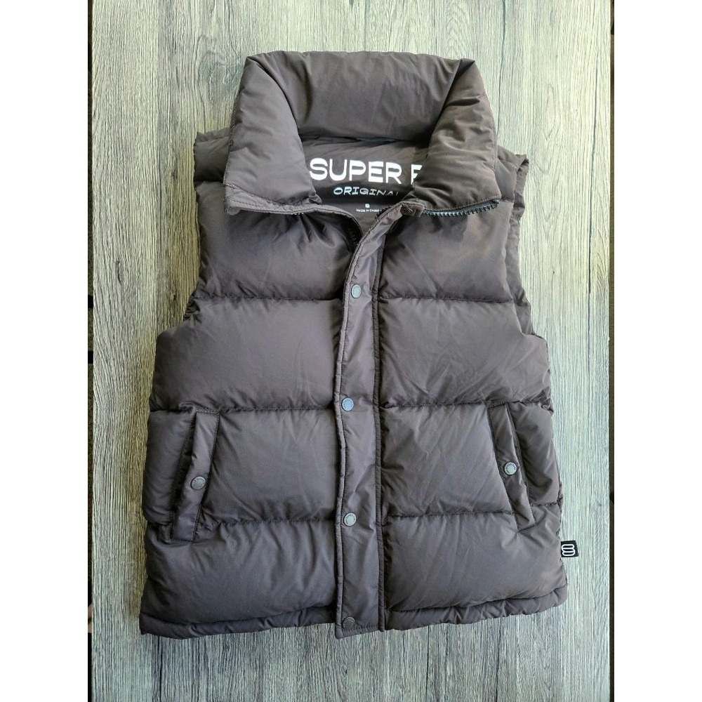Aritzia Super Puff Original Down Puffer Vest Womens Small Brown Gorpcore Y2K